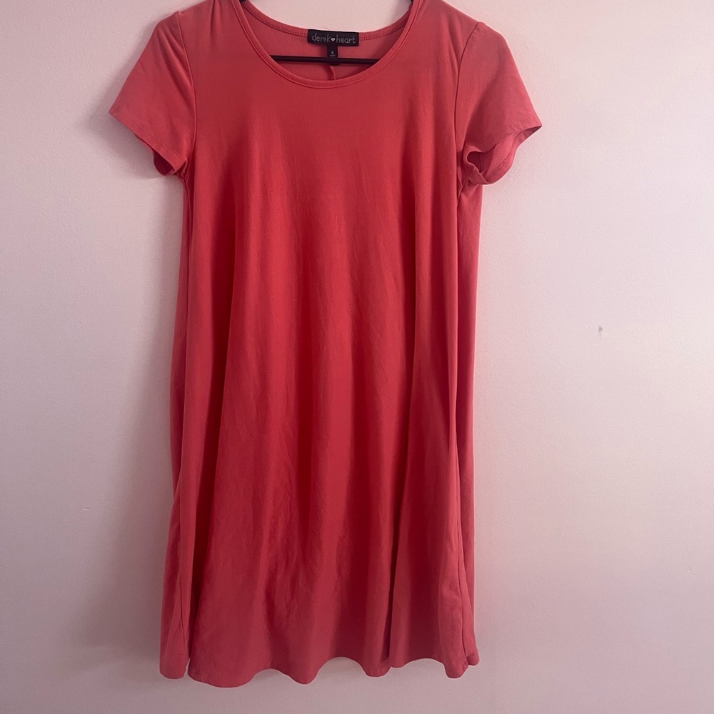 Derek Heart Pink Solid Dress